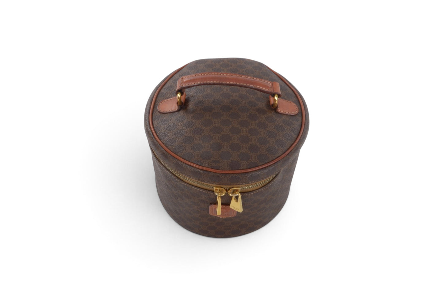 Celine Vintage Triomphe Vanity Bag Make Up Toiletry Monogram Canvas Designer Classic