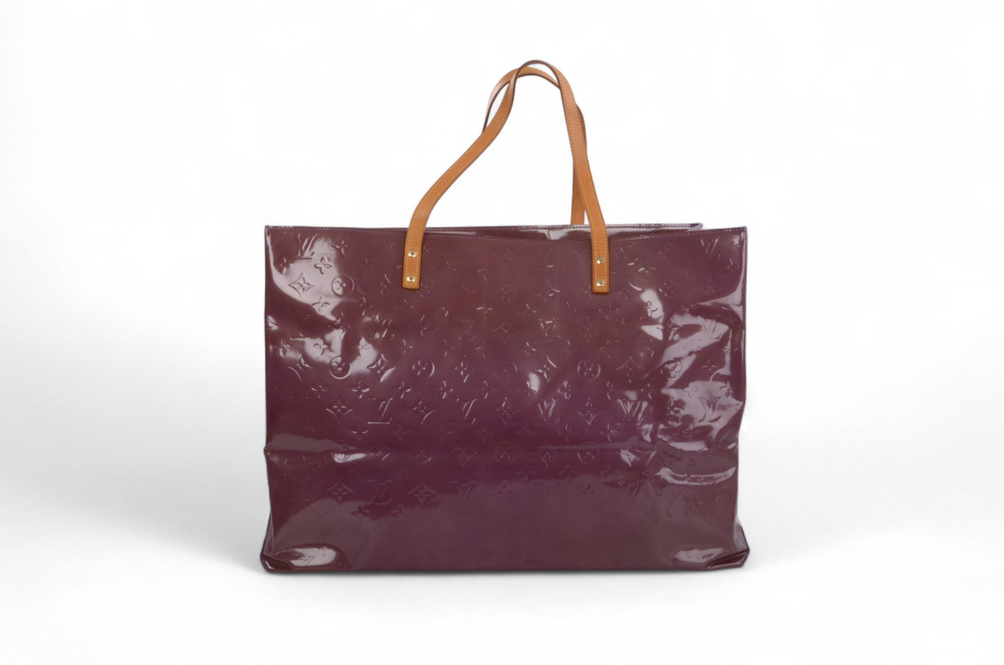 Louis Vuitton Vernis Reade GM Handbag Shoulder Large Bag Tote Vintage Patent Leather Monogram Violet Lilac Unique Rare Designer Classic Authentic