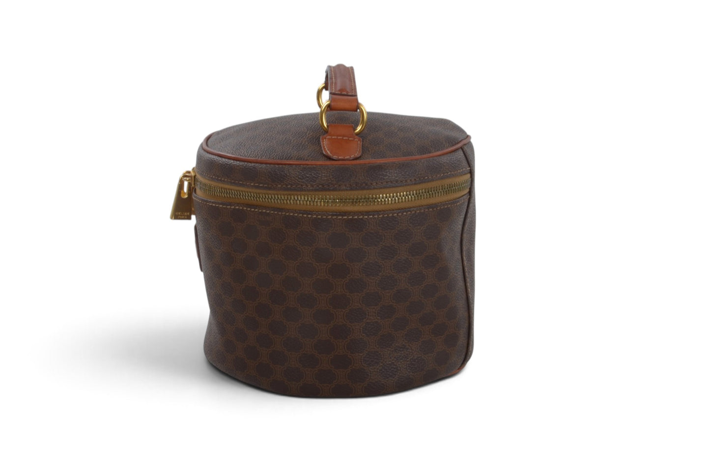 Celine Vintage Triomphe Vanity Bag Make Up Toiletry Monogram Canvas Designer Classic