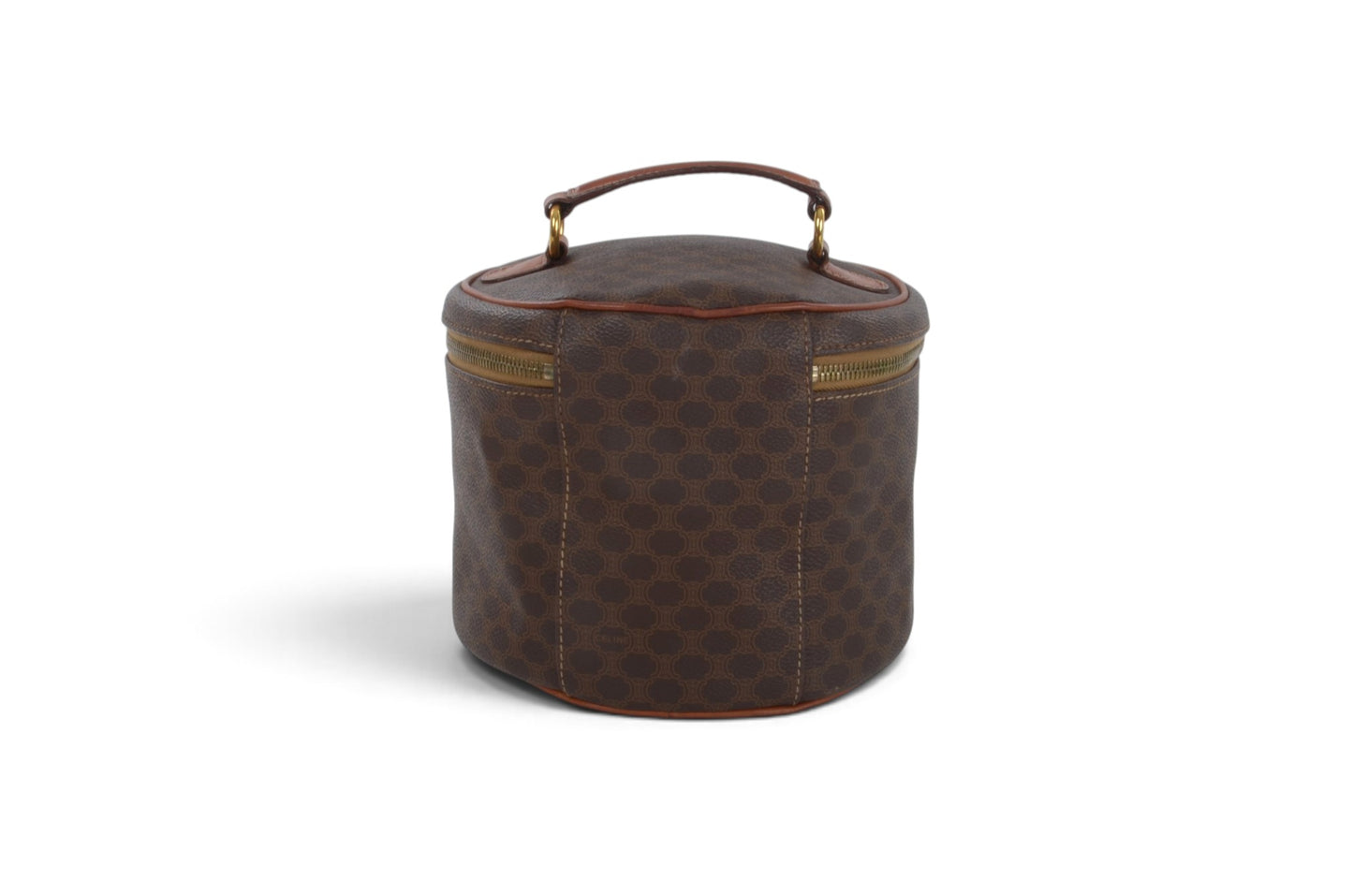 Celine Vintage Triomphe Vanity Bag Make Up Toiletry Monogram Canvas Designer Classic