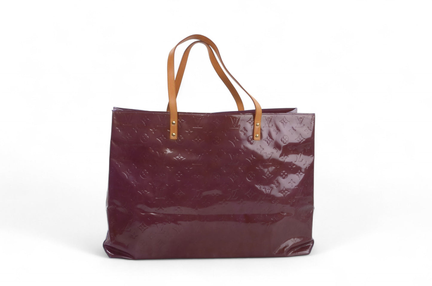 Louis Vuitton Vernis Reade GM Handbag Shoulder Large Bag Tote Vintage Patent Leather Monogram Violet Lilac Unique Rare Designer Classic Authentic