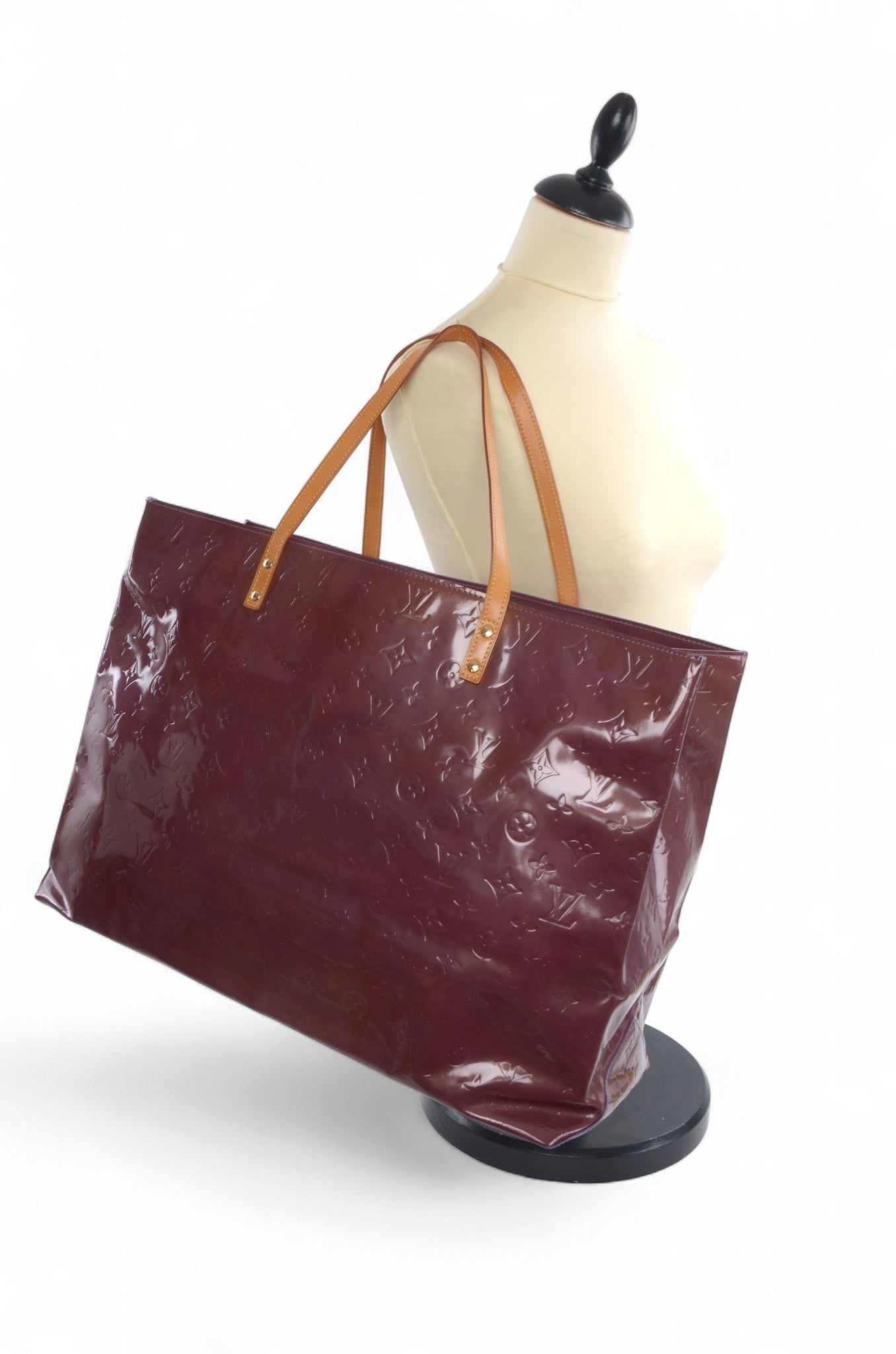 Louis Vuitton Vernis Reade GM Handbag Shoulder Large Bag Tote Vintage Patent Leather Monogram Violet Lilac Unique Rare Designer Classic Authentic