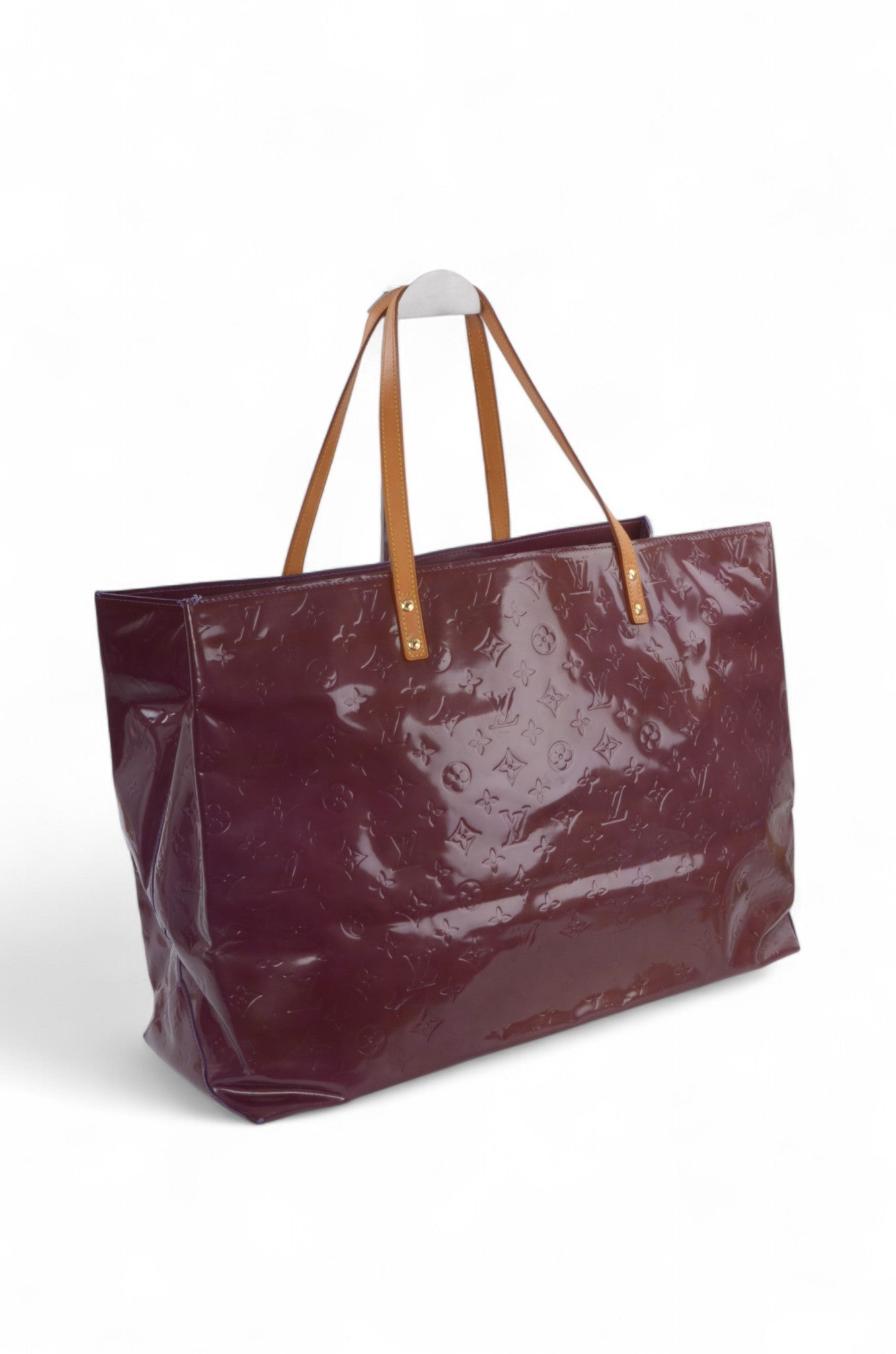 Louis Vuitton Vernis Reade GM Handbag Shoulder Large Bag Tote Vintage Patent Leather Monogram Violet Lilac Unique Rare Designer Classic Authentic