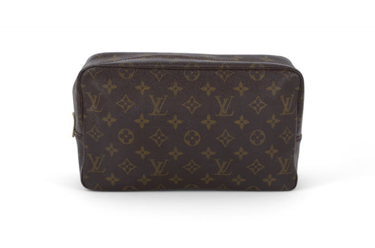 Louis Vuitton Trousse 28 Pouch Clutch Makeup Toilet Bag Monogram Vintage