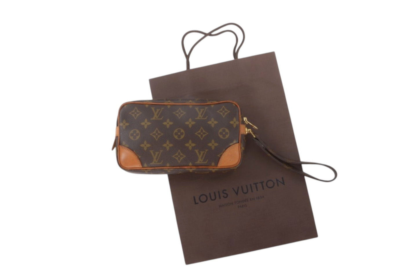 Louis Vuitton Marly Dragonne PM clutch bag vintage evening bag Designer Classic