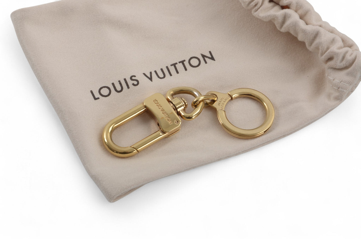 Louis Vuitton Ancre Gold tone Key Chain Holder Keyring Bag Charm Designer Classic Authentic