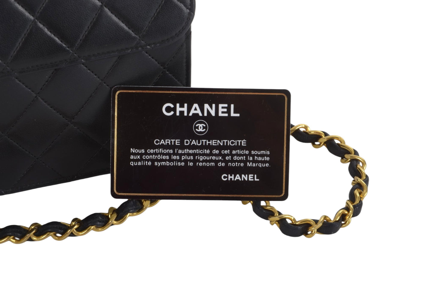 Chanel Classic Single Flap 25 Bag Black Lambskin Matelasse CC Lock Chain Shoulder Bag Vintage Designer Classic