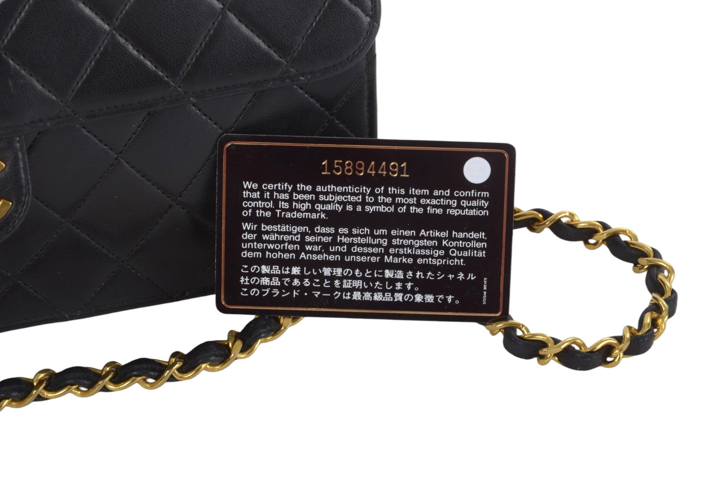 Chanel Classic Single Flap 25 Bag Black Lambskin Matelasse CC Lock Chain Shoulder Bag Vintage Designer Classic