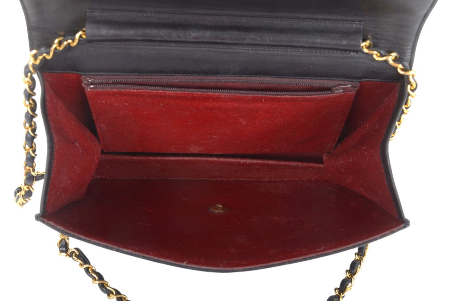 Chanel Classic Single Flap 25 Bag Black Lambskin Matelasse CC Lock Chain Shoulder Bag Vintage Designer Classic