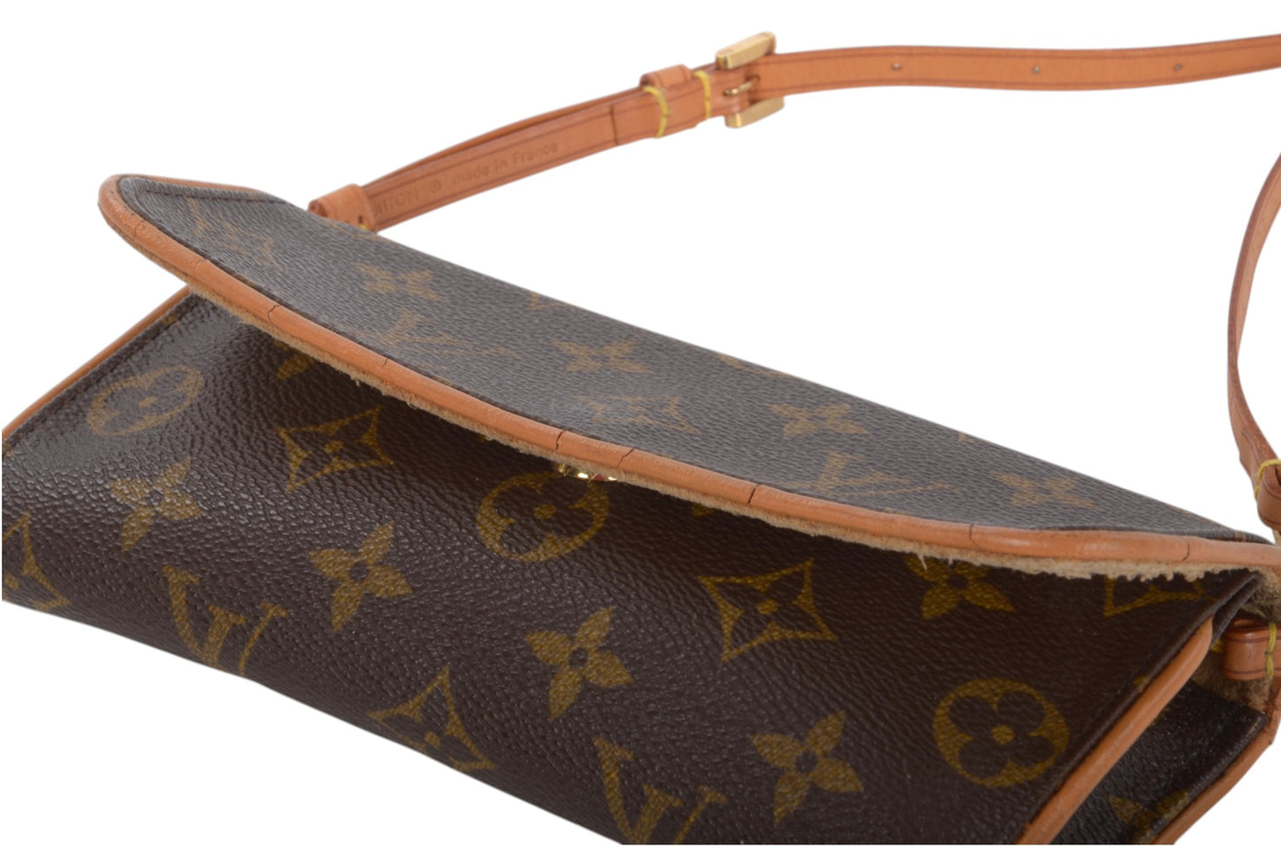 Louis Vuitton Vintage Pochette Twin Crossbody Bag Monogram Clutch Pouch Designer Classic