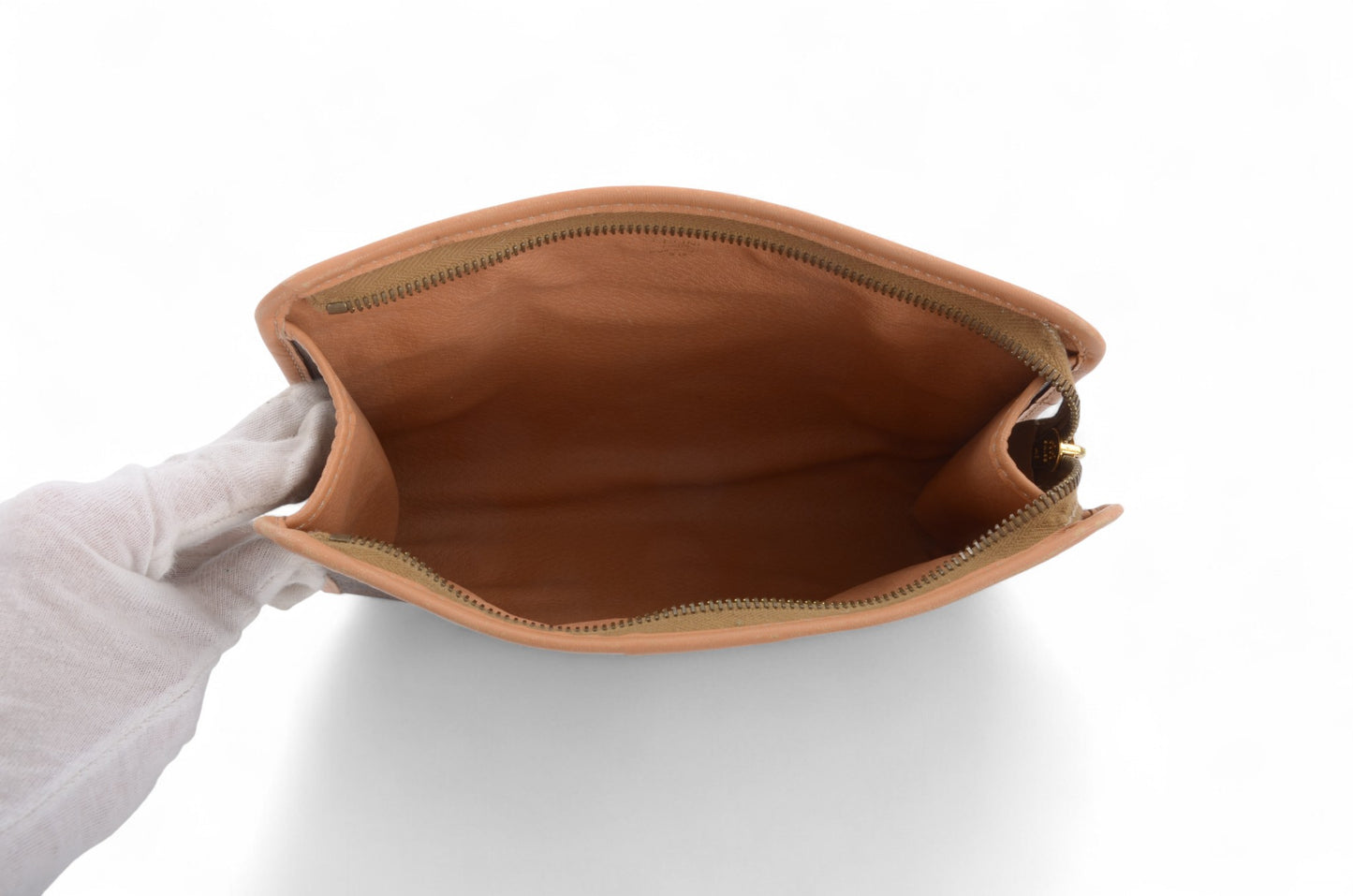 Celine Vintage Triomphe Clutch Bag Evening Bag Pouch Make Up Vanity Toiletry Bag Monogram Canvas