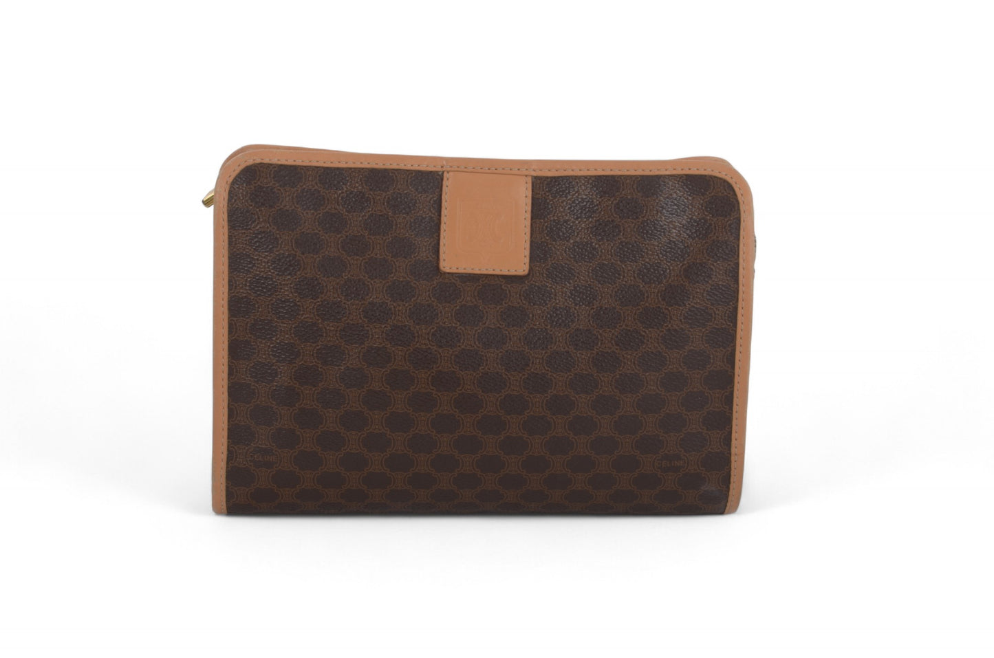 Celine Vintage Triomphe Clutch Bag Evening Bag Pouch Make Up Vanity Toiletry Bag Monogram Canvas