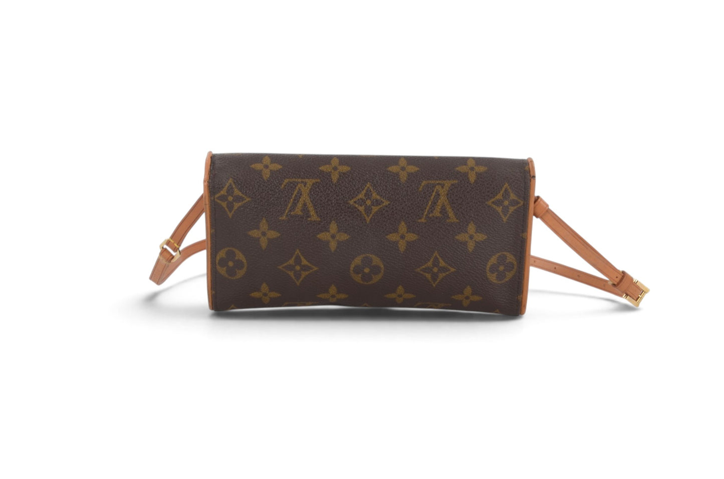 Louis Vuitton Vintage Pochette Twin Crossbody Bag Monogram Clutch Pouch Designer Classic