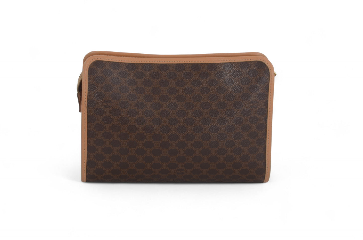 Celine Vintage Triomphe Clutch Bag Evening Bag Pouch Make Up Vanity Toiletry Bag Monogram Canvas