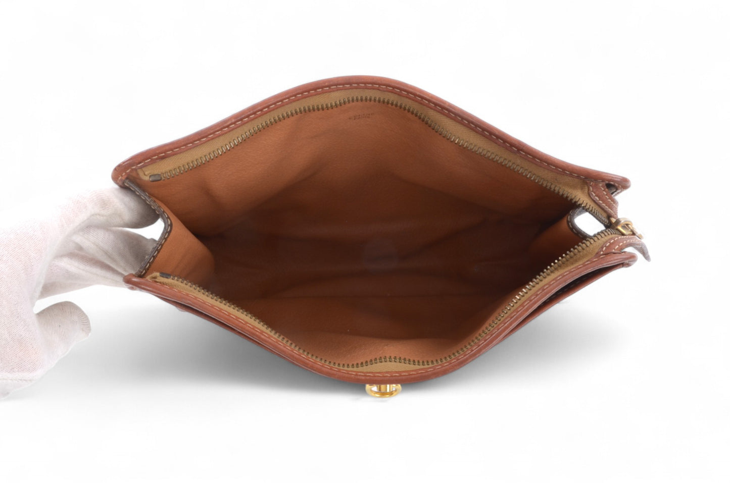 Celine Vintage Triomphe Clutch Bag Evening Bag Pouch Make Up Vanity Toiletry Bag Monogram Canvas Designer Classic