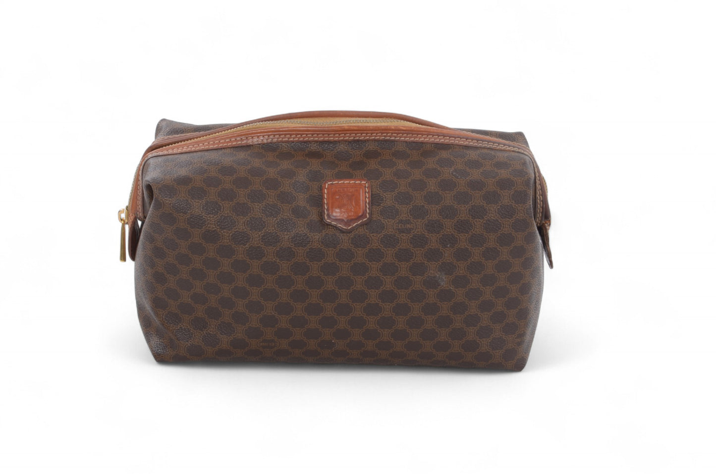 Celine Vintage Triomphe Clutch Bag Evening Bag Pouch Make Up Vanity Toiletry Bag Monogram Canvas Designer Classic