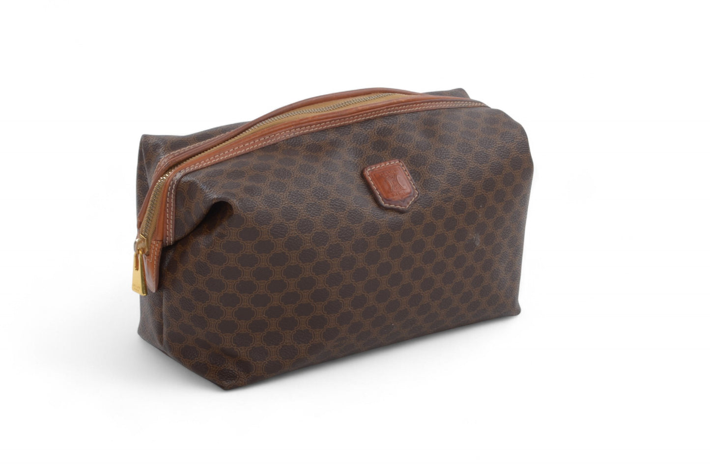 Celine Vintage Triomphe Clutch Bag Evening Bag Pouch Make Up Vanity Toiletry Bag Monogram Canvas Designer Classic