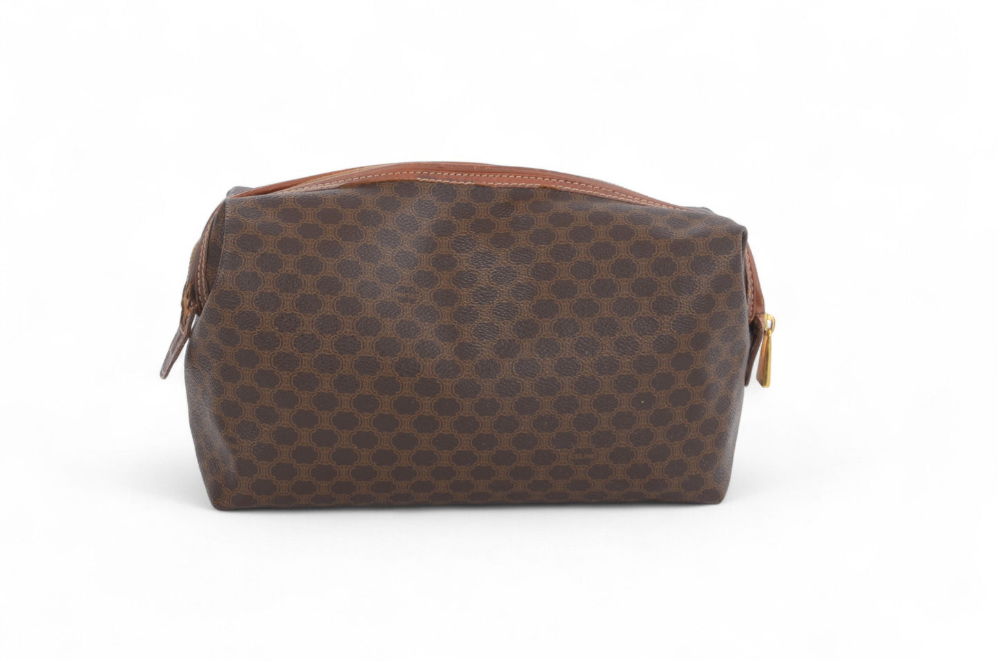 Celine Vintage Triomphe Clutch Bag Evening Bag Pouch Make Up Vanity Toiletry Bag Monogram Canvas Designer Classic