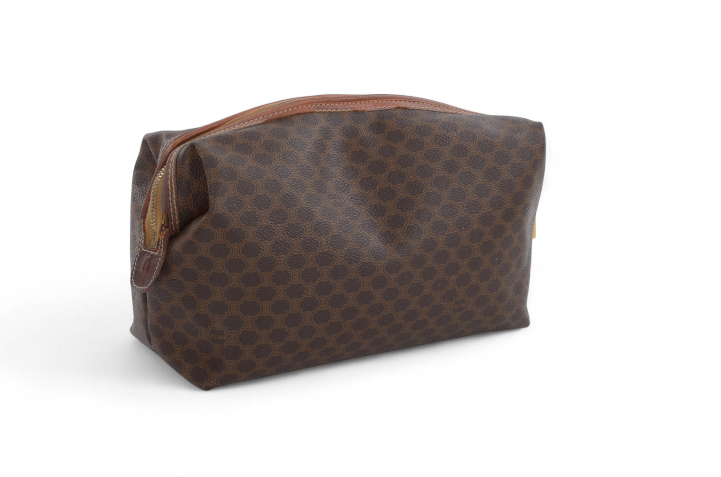 Celine Vintage Triomphe Clutch Bag Evening Bag Pouch Make Up Vanity Toiletry Bag Monogram Canvas Designer Classic