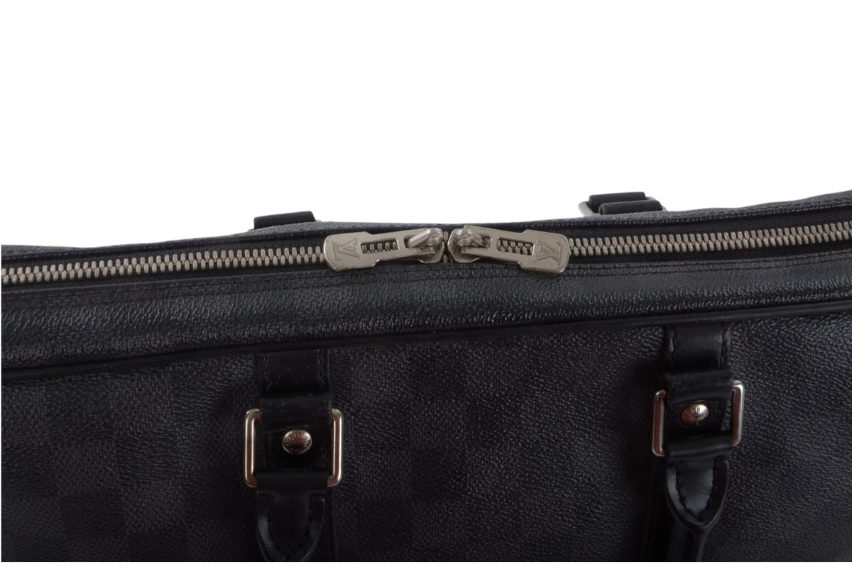 Louis Vuitton Damier Graphite Porte-Document Voyage Leather Business Laptop Document Bag Briefcase