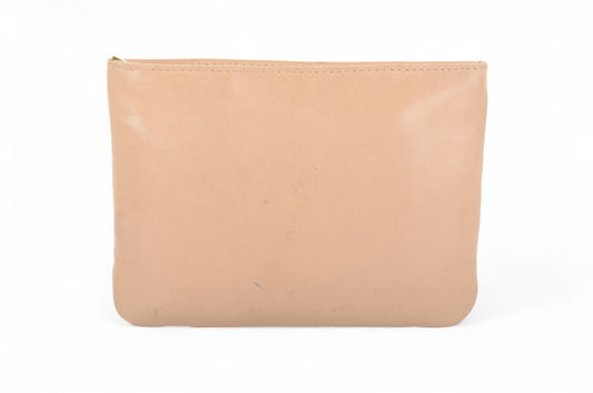 Loewe Anagram Nappa Leather Second Bag Toiletry Travel Makeup Cosmetic Bag Beige Pouch Multi-Case