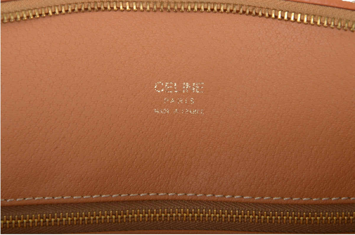 Celine Vintage Triomphe Tote Shoulder Bag Handbag Monogram Designer Classic