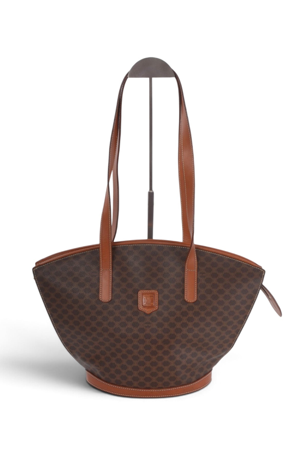 Celine Vintage Triomphe Tote Shoulder Bag Handbag Monogram Designer Classic