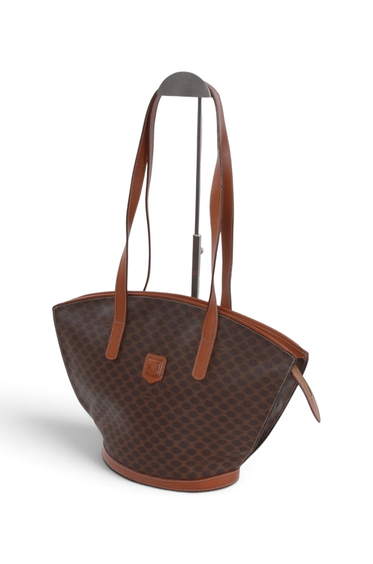 Celine Vintage Triomphe Tote Shoulder Bag Handbag Monogram Designer Classic