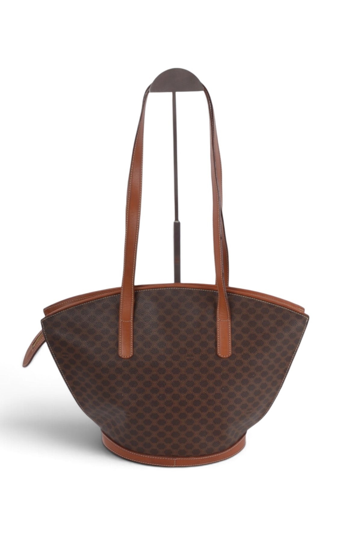 Celine Vintage Triomphe Tote Shoulder Bag Handbag Monogram Designer Classic