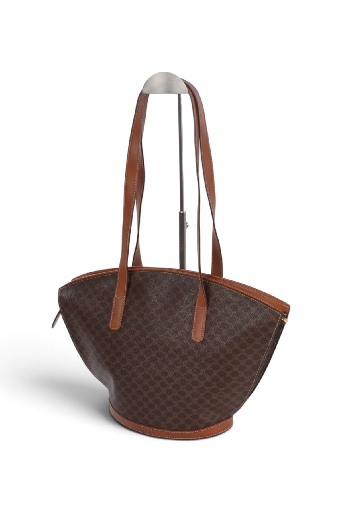 Celine Vintage Triomphe Tote Shoulder Bag Handbag Monogram Designer Classic