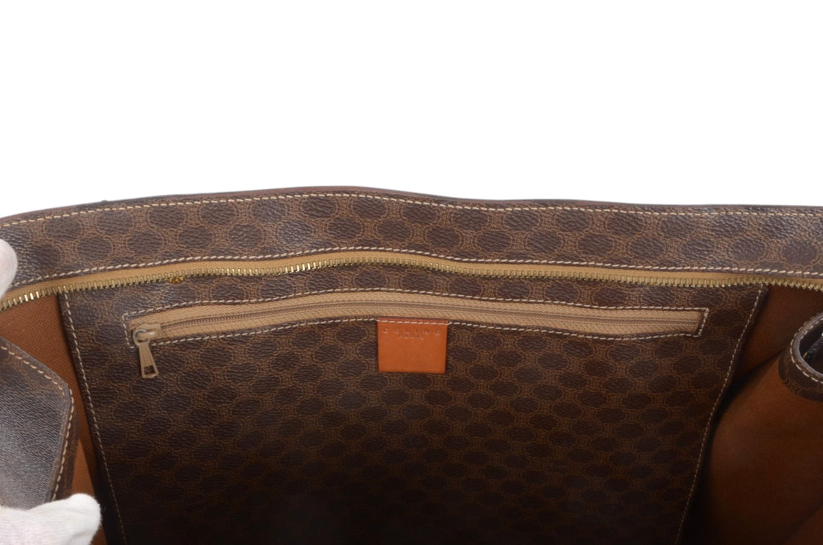 Celine Vintage Triomphe Tote Shoulder Bag Handbag Monogram Designer Classic