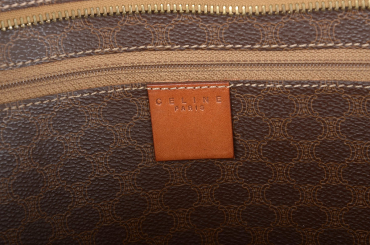 Celine Vintage Triomphe Tote Shoulder Bag Handbag Monogram Designer Classic