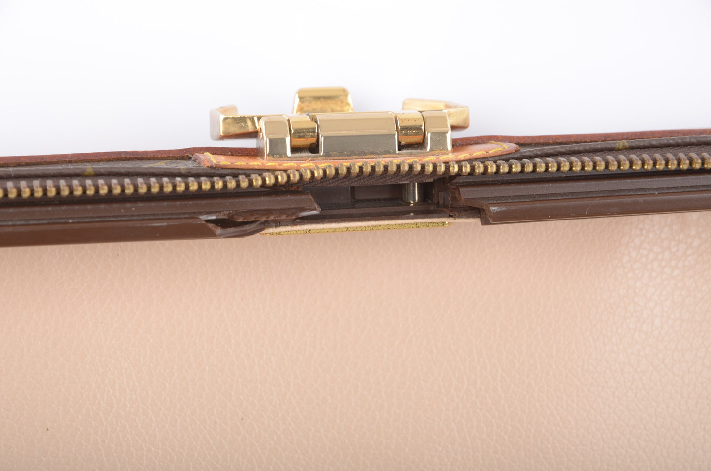 Louis Vuitton Stratos 50 Vintage Monogram Trunk Travel Bag Suitcase Leather Designer Classic Authentic