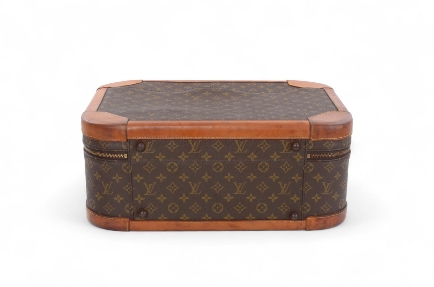 Louis Vuitton Stratos 50 Vintage Monogram Trunk Travel Bag Suitcase Leather Designer Classic Authentic