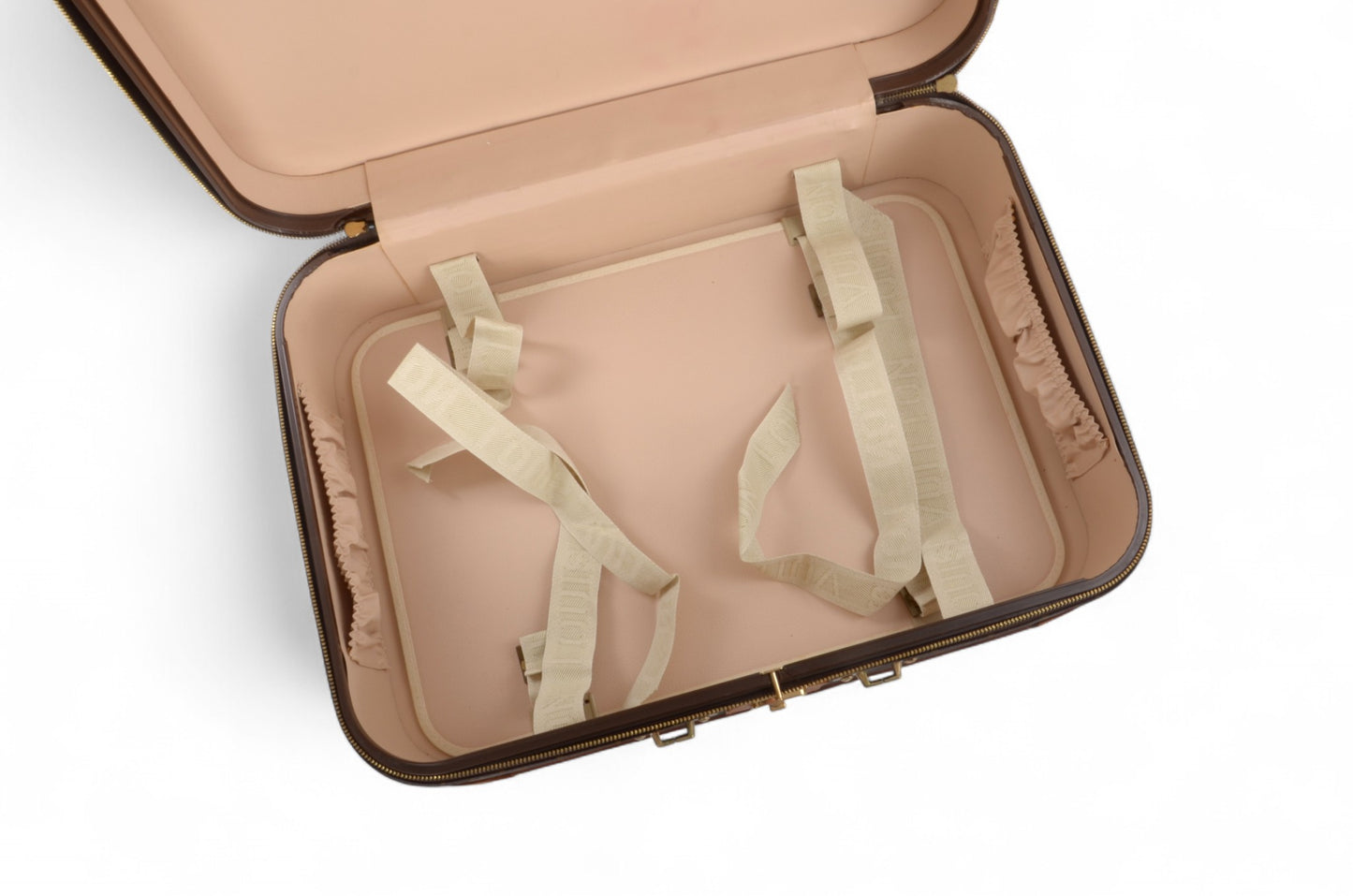 Louis Vuitton Stratos 60 Vintage Monogram Trunk Travel Bag Suitcase Leather Designer Classic Authentic