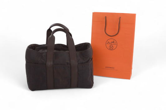 Hermès Acapulco MM Tote Bag Handbag Brown Vintage Designer Classic Authentic