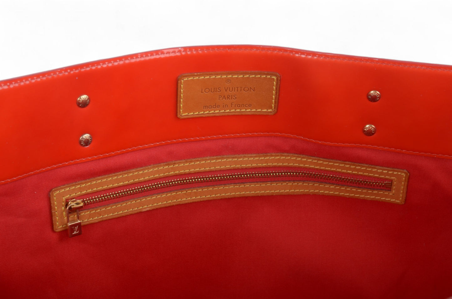 Louis Vuitton Vernis Reade GM Handbag Shoulder Large Bag Tote Vintage Patent Leather Monogram Red Unique Rare Designer Classic Authentic