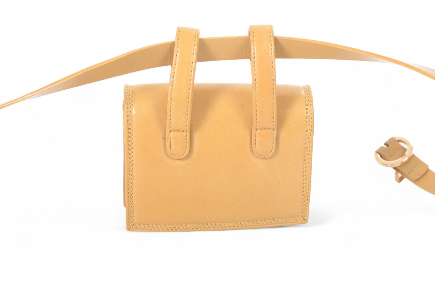 LOEWE Anagram Leather Waist Belt Bag Pouch Beige Brown