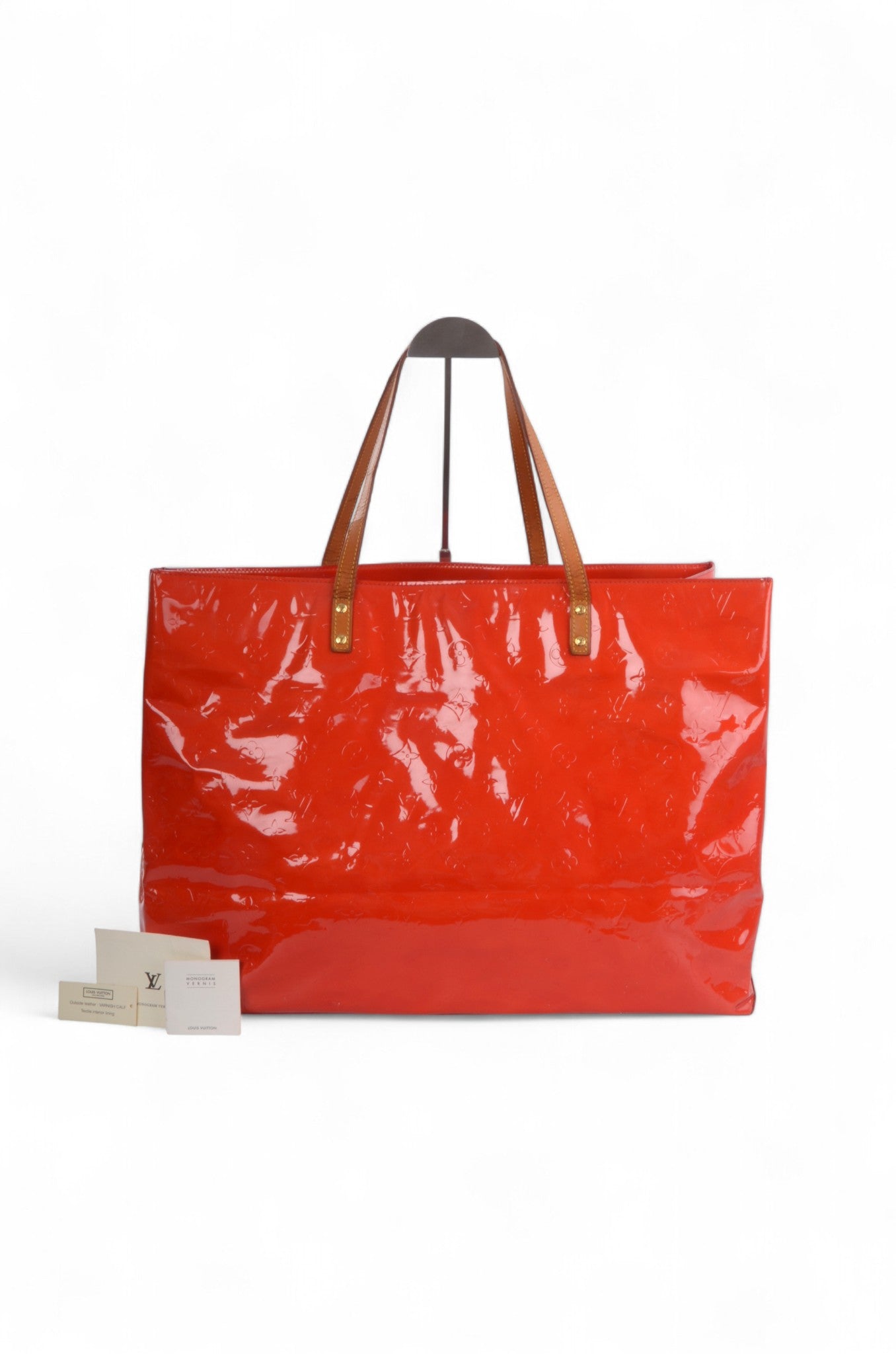 Louis Vuitton Vernis Reade GM Handbag Shoulder Large Bag Tote Vintage Patent Leather Monogram Red Unique Rare Designer Classic Authentic