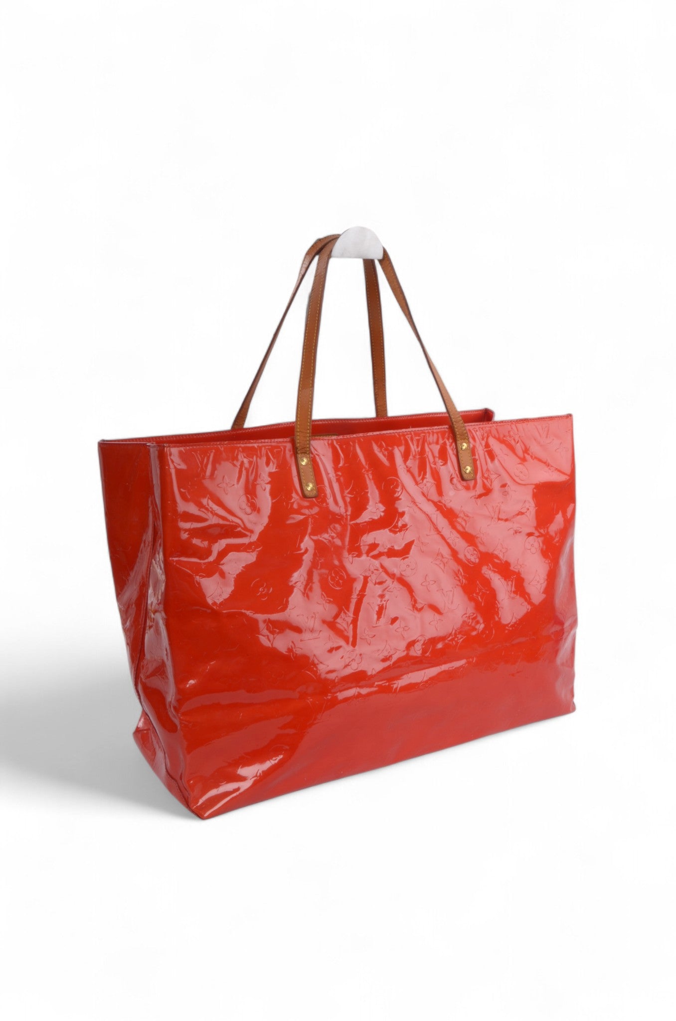 Louis Vuitton Vernis Reade GM Handbag Shoulder Large Bag Tote Vintage Patent Leather Monogram Red Unique Rare Designer Classic Authentic