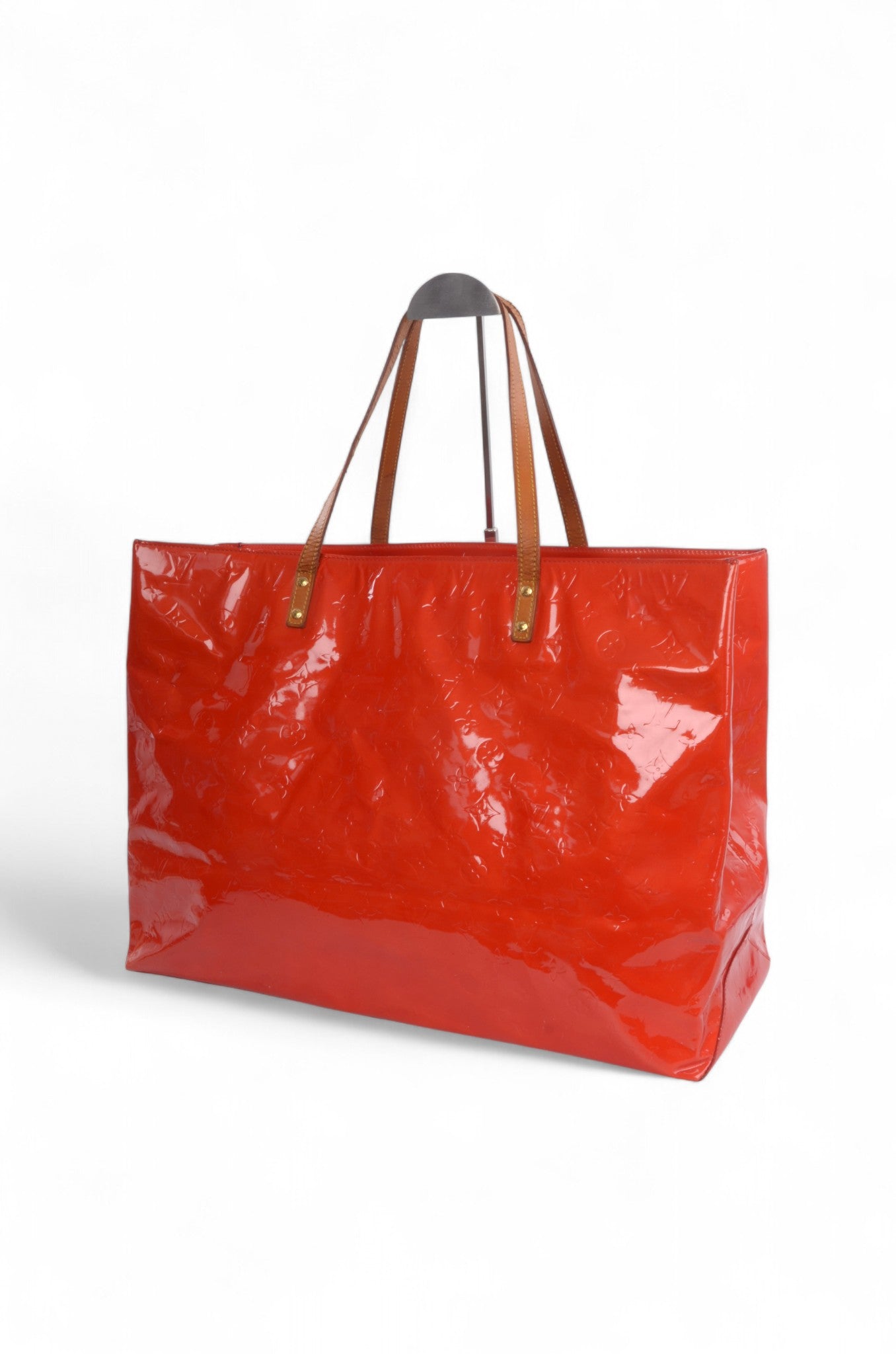 Louis Vuitton Vernis Reade GM Handbag Shoulder Large Bag Tote Vintage Patent Leather Monogram Red Unique Rare Designer Classic Authentic