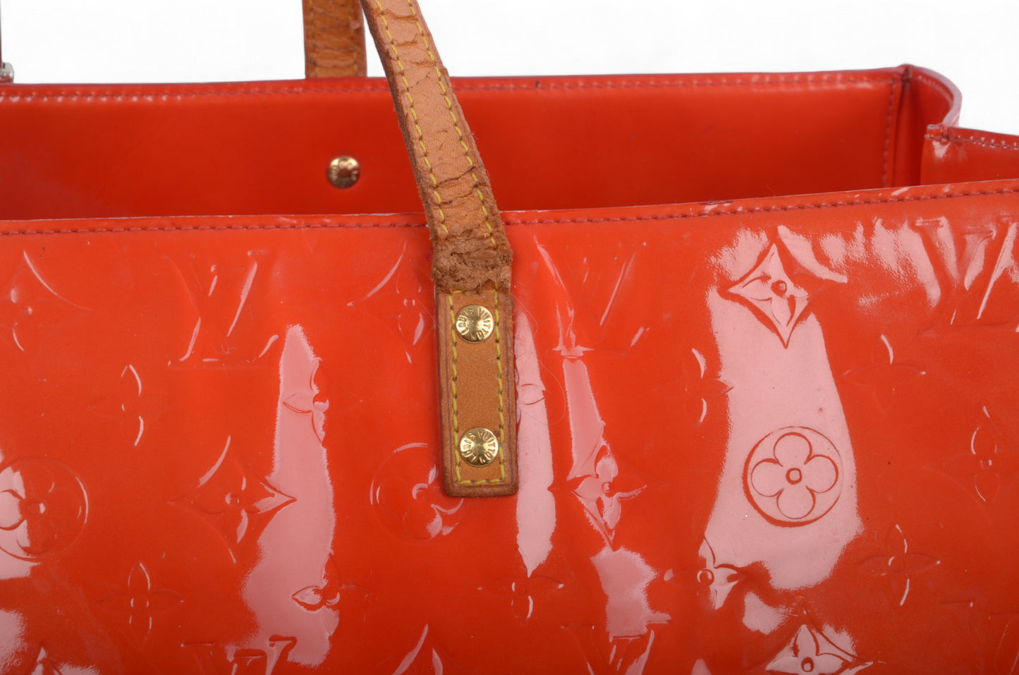 Louis Vuitton Vernis Reade GM Handbag Shoulder Large Bag Tote Vintage Patent Leather Monogram Red Unique Rare Designer Classic Authentic
