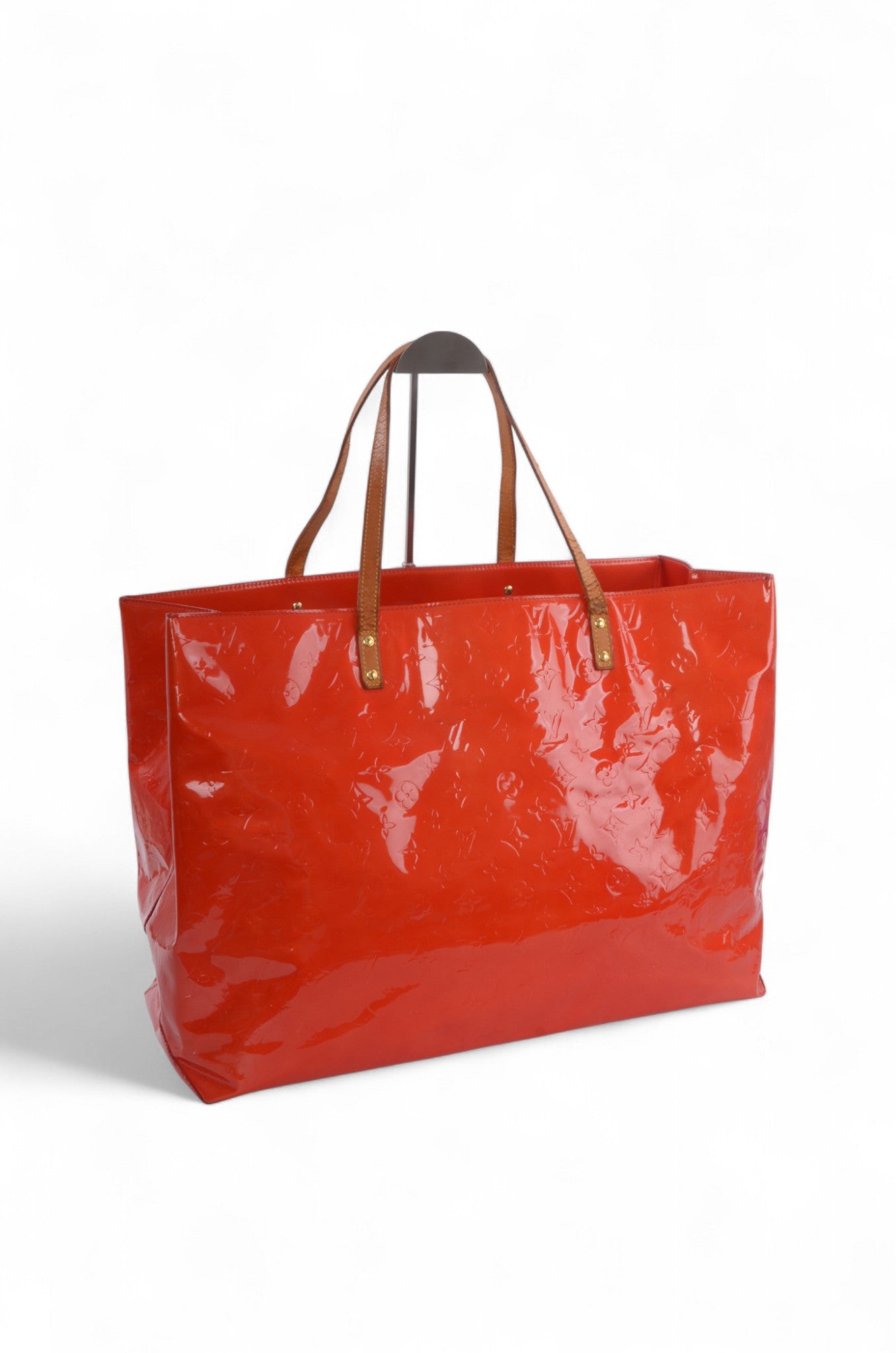 Louis Vuitton Vernis Reade GM Handbag Shoulder Large Bag Tote Vintage Patent Leather Monogram Red Unique Rare Designer Classic Authentic