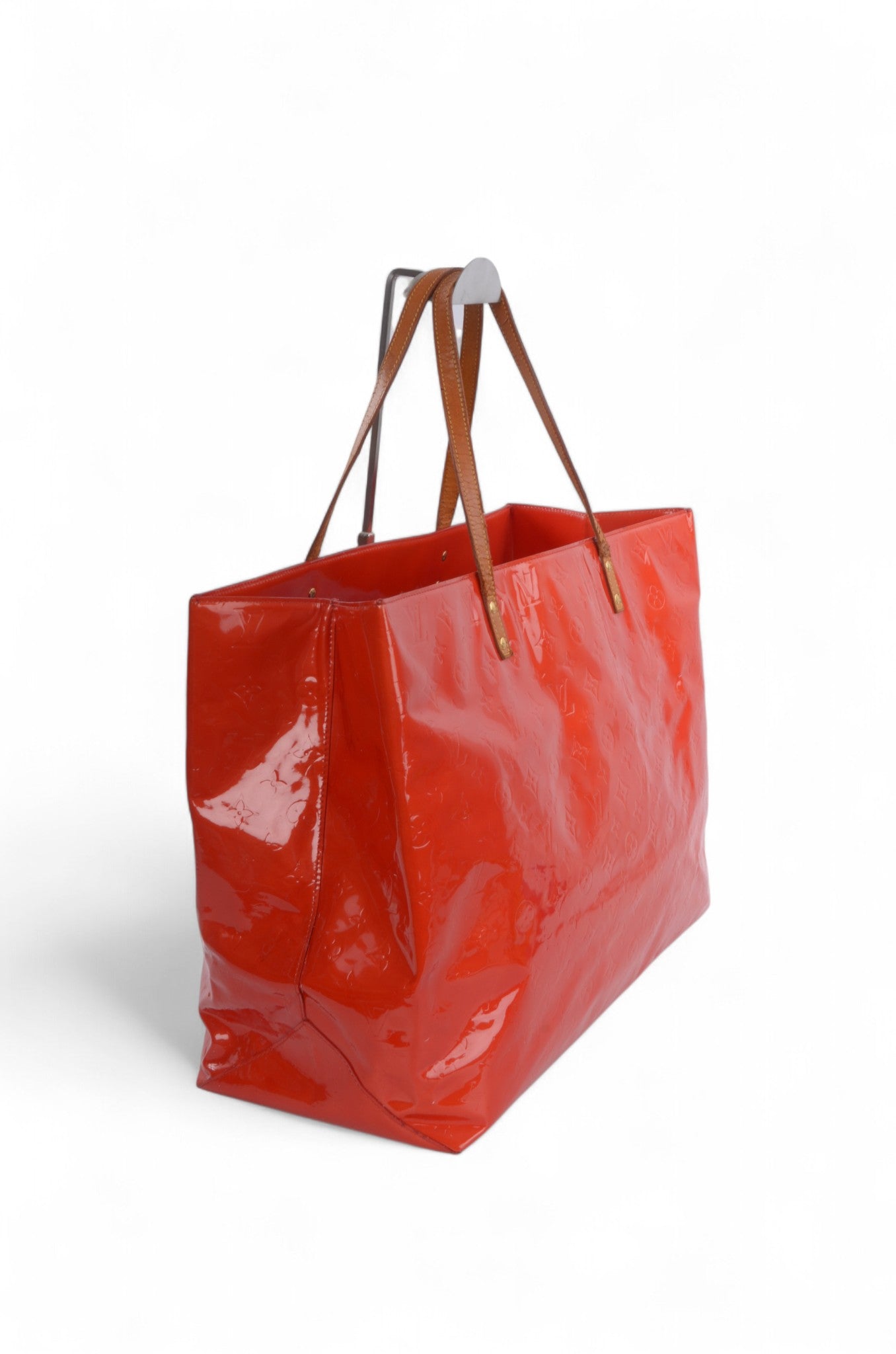 Louis Vuitton Vernis Reade GM Handbag Shoulder Large Bag Tote Vintage Patent Leather Monogram Red Unique Rare Designer Classic Authentic