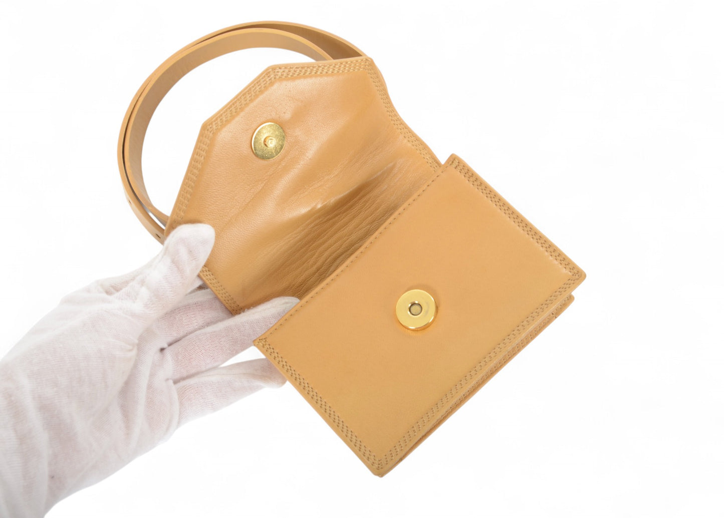 LOEWE Anagram Leather Waist Belt Bag Pouch Beige Brown