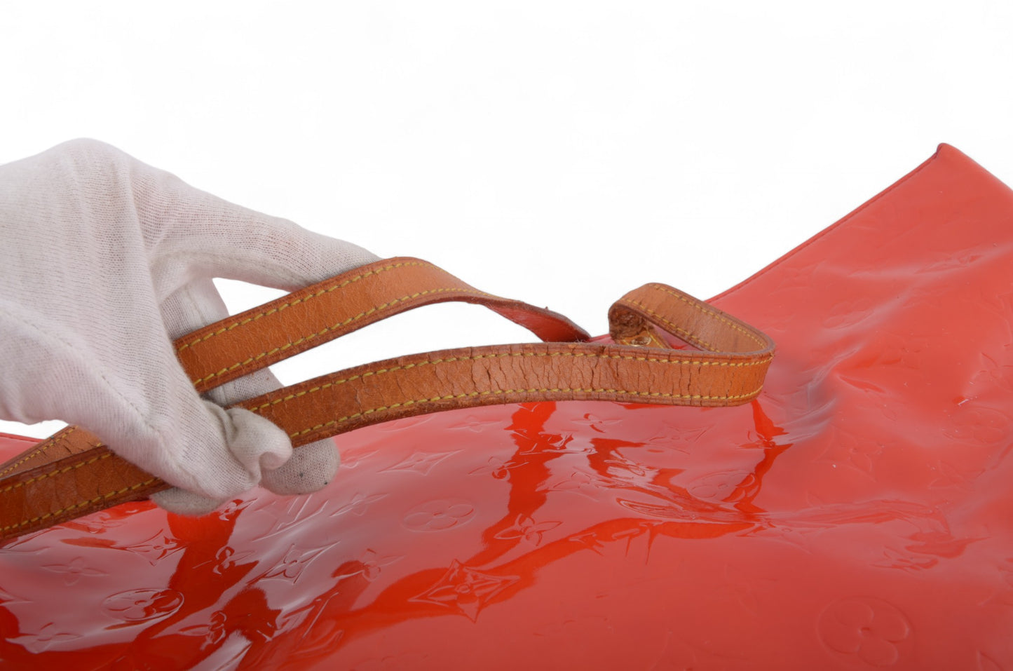 Louis Vuitton Vernis Reade GM Handbag Shoulder Large Bag Tote Vintage Patent Leather Monogram Red Unique Rare Designer Classic Authentic