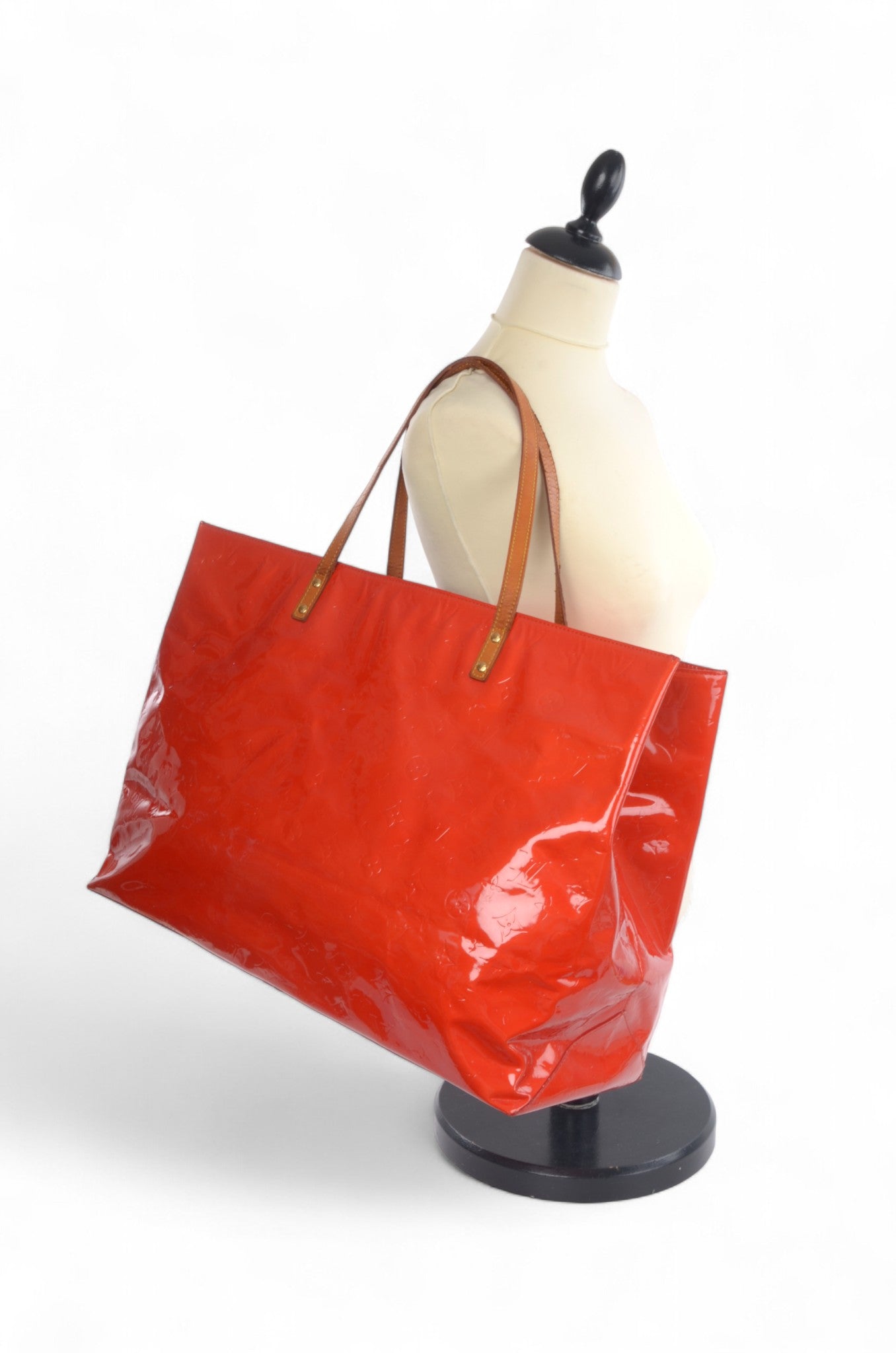 Louis Vuitton Vernis Reade GM Handbag Shoulder Large Bag Tote Vintage Patent Leather Monogram Red Unique Rare Designer Classic Authentic