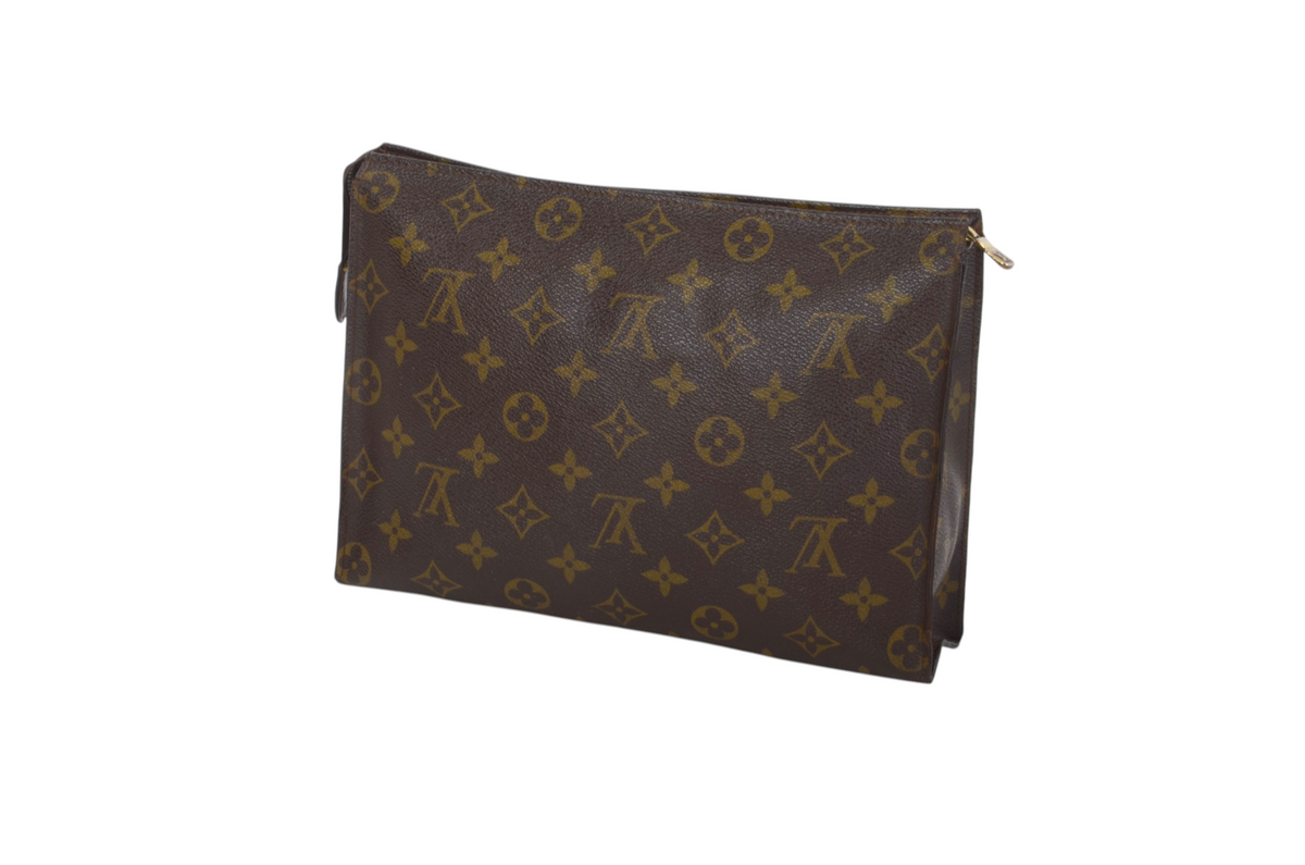 Louis Vuitton Pouch Toilette 26 Pouch Clutch Makeup Toilet Bag Monogram Vintage Designer Classic