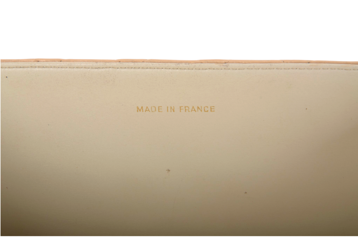 Chanel Classic Single Flap Bag Beige Lambskin Matelasse CC Lock Chain Shoulder Bag Vintage Designer