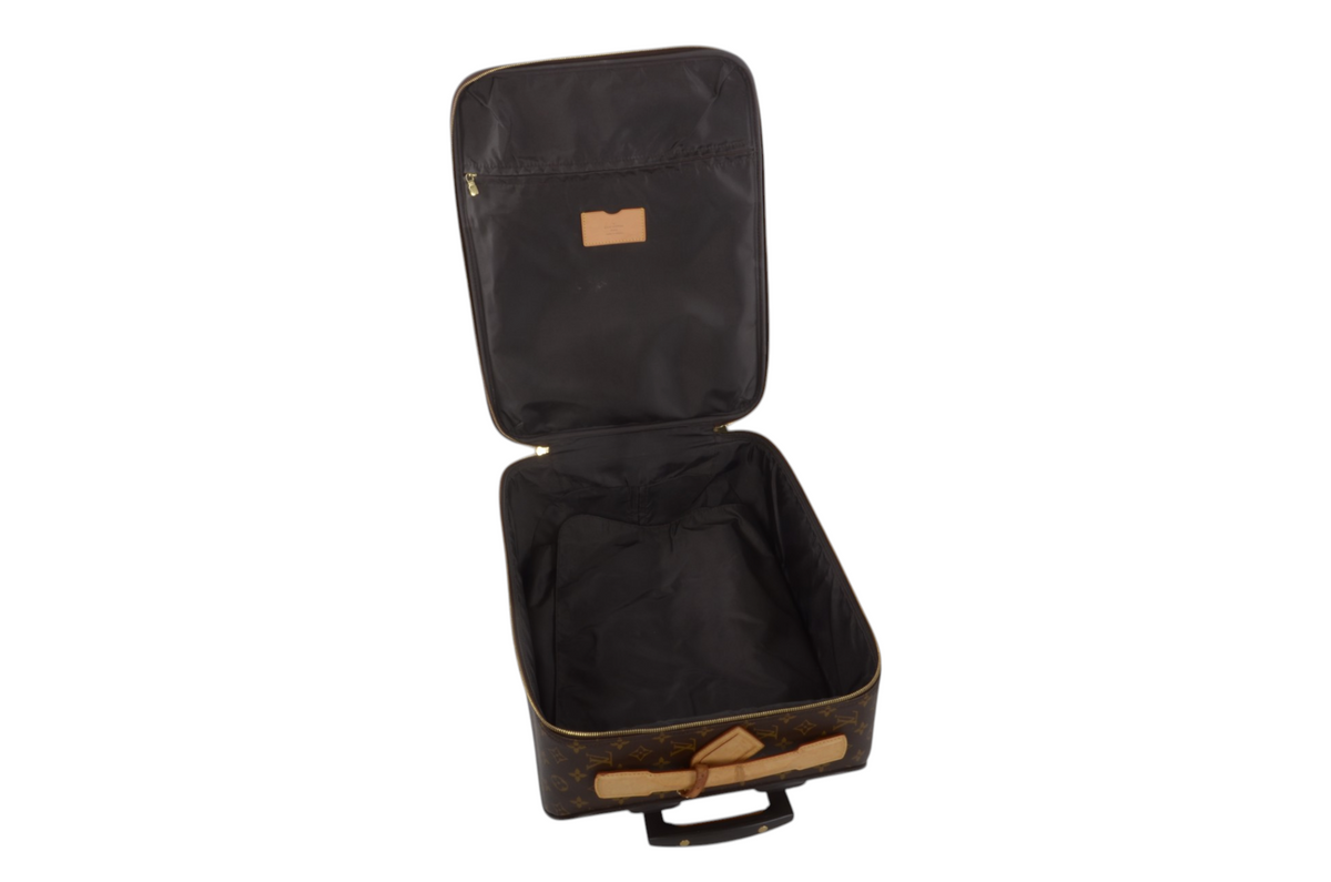 Louis Vuitton Monogram Pegase 45 Suitcase Travel Trolley Cabin Bag Weekend Designer Classic